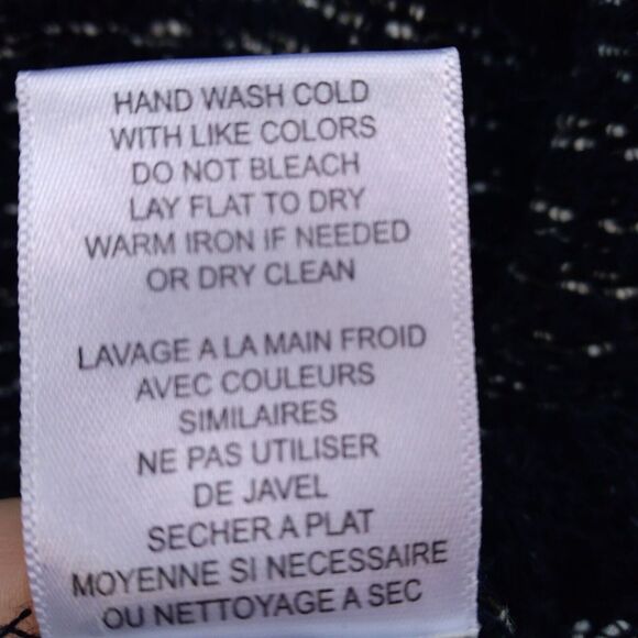 Joie size XS knit sweater crew neck long sleeve navy blue textured - Picture 5 of 7